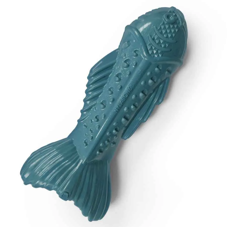 Nylabone Textured Fish Dog Chew Toy for Power Chewers - Love Our Oceans Edition