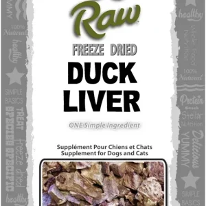 OC Raw Freeze Dried Duck Liver Dog Treats 4oz - Premium Freeze Dried Duck Liver Dog Treats
