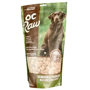 OC Raw Meaty Rox Freeze-Dried Venison Dog Food with Fresh Produce