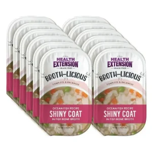 Ocean Fish Wet Dog Food in Bone Broth – Skin & Coat Support, 3.5 oz 12-Pack
