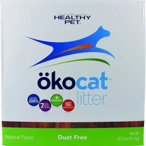 Okocat Natural Dust-Free Paper Cat Litter 12.3 Lb
