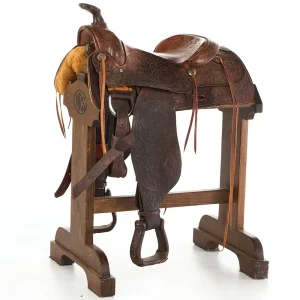 Oliver Saddlery Used 15in Full Floral Tooled Pleasure Saddle