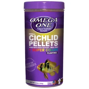 Omega One Small Cichlid Pellets Floating, 6.5 oz.