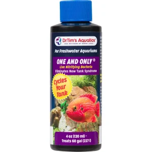 One & Only Freshwater Live Nitrifying Bacteria (4 oz) 60 Gallons - Dr Tim's