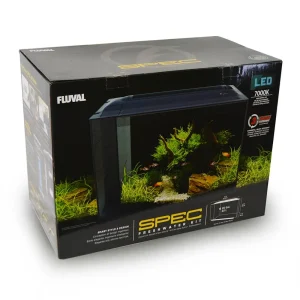 (OPEN BOX) Spec V 16 Gallon Freshwater Aquarium Kit (21.8" x 17.5" x 11.5") Black - Fluval