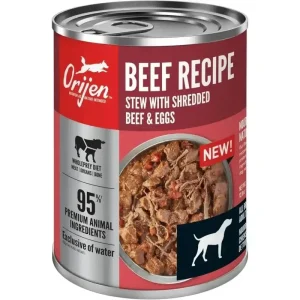 ORIJEN Real Meat Shreds Beef & Eggs Recipe Stew Grain-Free Wet Dog Food 12ea/12.8 oz