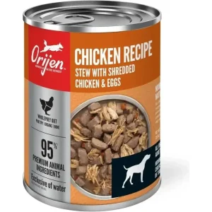 ORIJEN Real Meat Shreds Chicken & Eggs Recipe Stew Grain-Free Wet Dog Food 12ea/12.8 oz