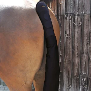 Padded Horse Tail Guard with Tail Bag Black