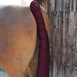 Padded Horse Tail Guard with Tail Bag Burgundy
