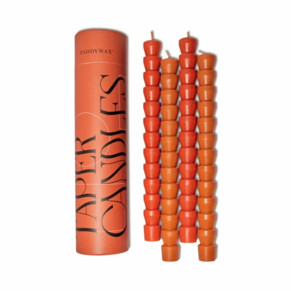 Paddywax 4 Piece Red and Terracotta Taper Candles