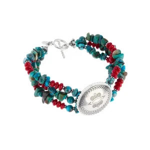 Paige Wallace Concho Bracelet with Turquoise