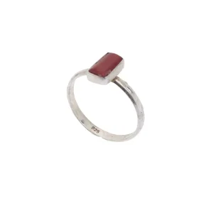 Paige Wallace Coral Rectangle Ring