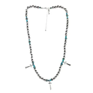 Paige Wallace Navajo Pearl with Squash Choker Necklace