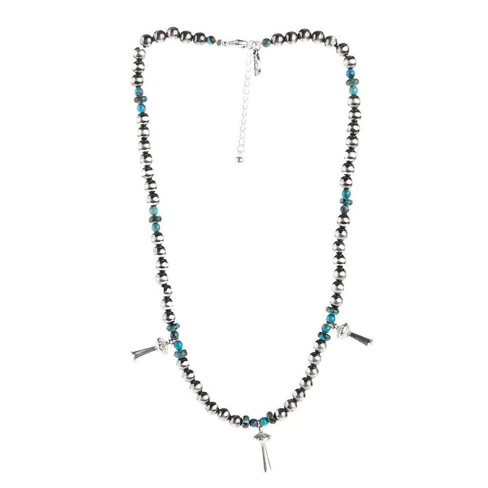 Paige Wallace Navajo Pearl with Squash Choker Necklace