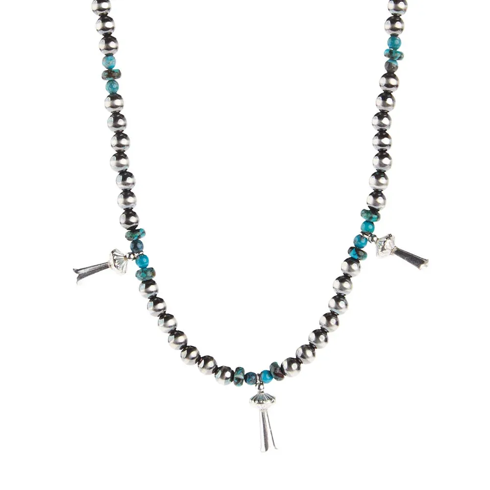 Paige Wallace Navajo Pearl with Squash Choker Necklace - Image 2