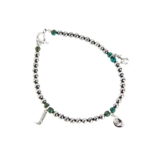 Paige Wallace Tiny Charm with Turquoise Bracelet