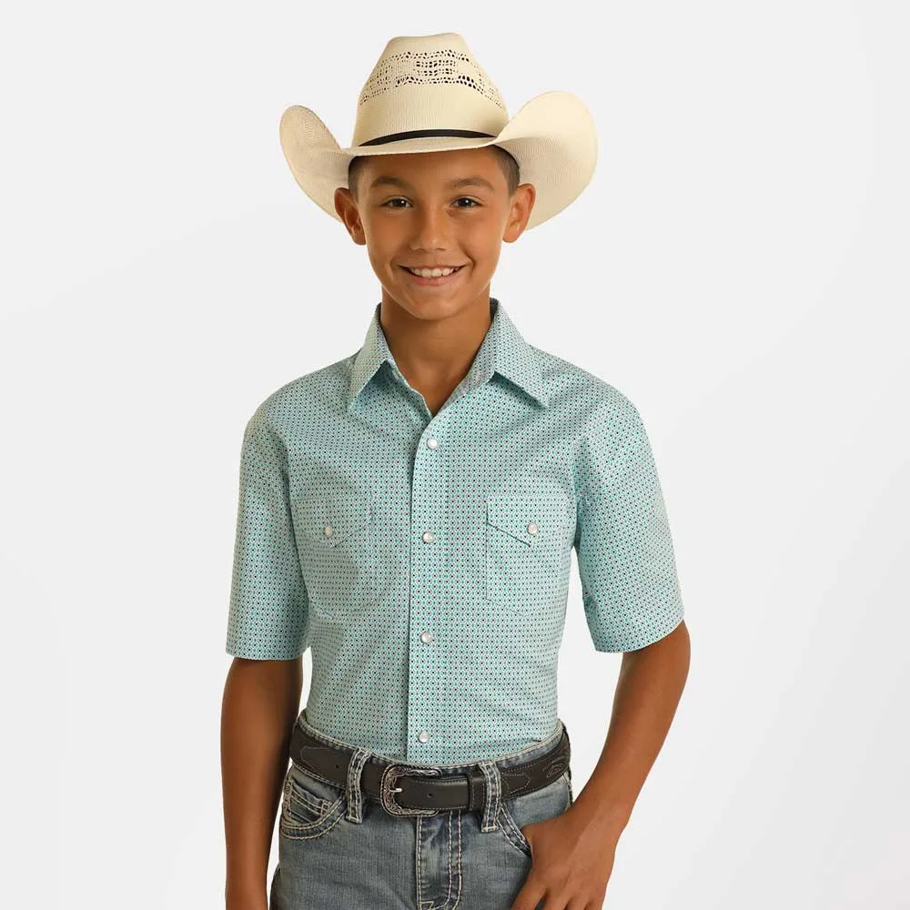 Panhandle Boys' Rough Stock Geometric Shirt