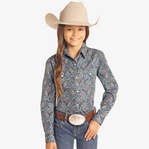 Panhandle Girls' Rough Stock Paisley Dreams Top