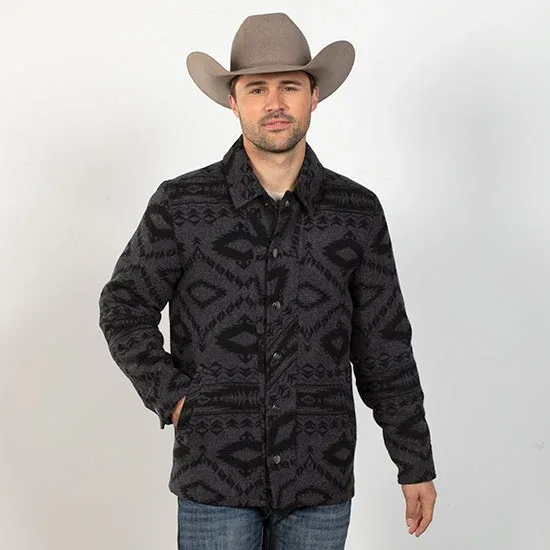 Panhandle Powder River Wool Aztec Jacquard Commander Jacket - Image 2