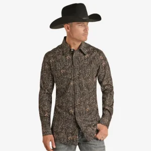 Panhandle Select Black Stallion Paisley Shirt