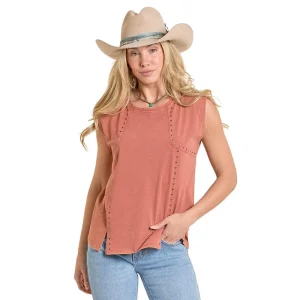 Panhandle Women's Rose Studded Top