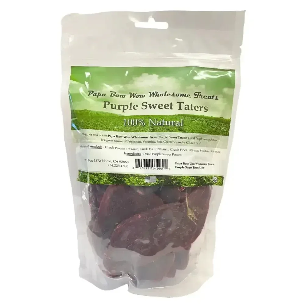 Papa Bow Wow Purple Sweet Potato Dog Treats 12 oz