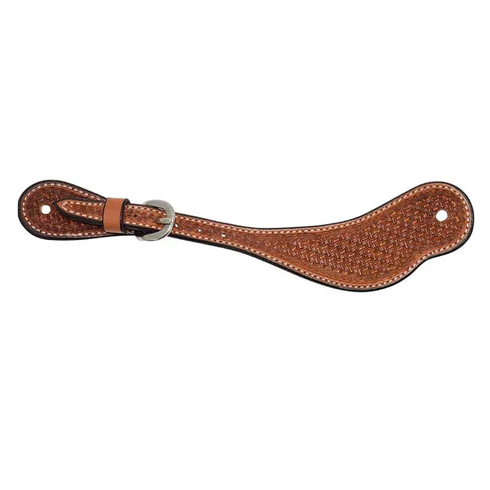 Partrade Trading Corporation Mens Cowboy Golden Spider Stamp Spur Straps