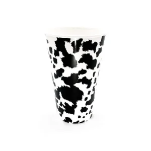 Party West Paper Goods Black Cowhide Cups