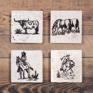 Paseo Road Ranch Life Coaster Set