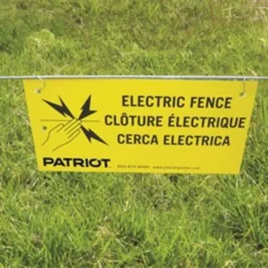 Patriot Fencing Warning Sign