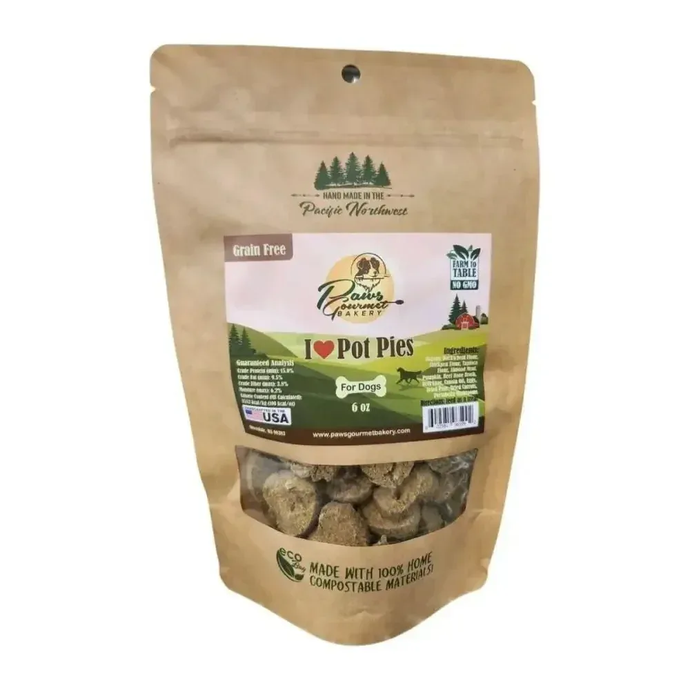 Paws Gourmet Bakery Grain Free I Heart Pot Pies Dog Treats