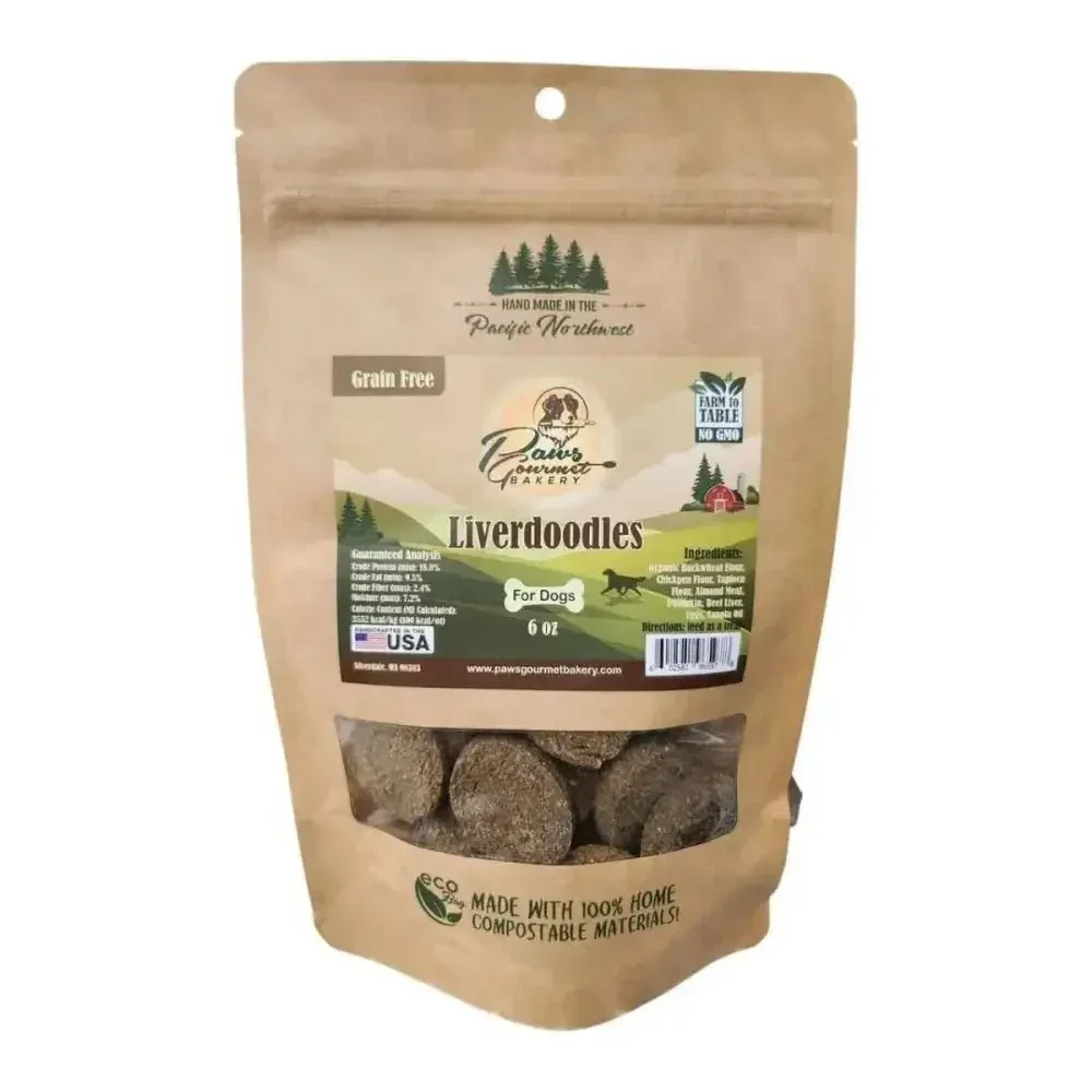 Paws Gourmet Bakery Grain Free Liverdoodles Dog Treats