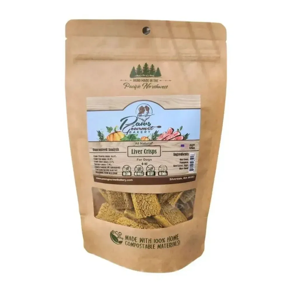 Paws Gourmet Bakery Liver Crisps Dog Treats