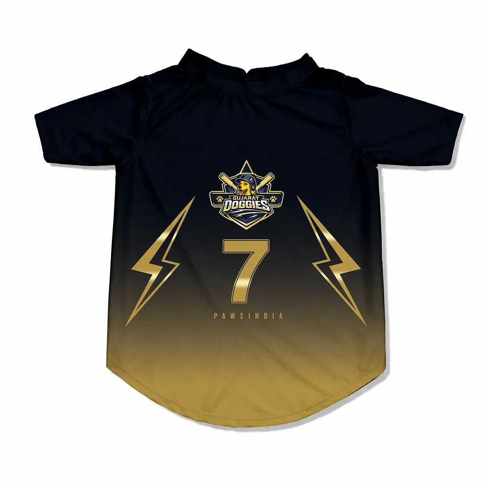 Pawsindia Gujarat Doggies T20 Pets Premier League Jersey for Dogs | Indian Pet League
