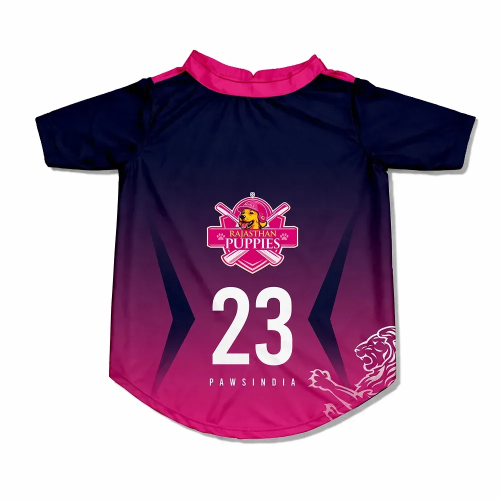 Pawsindia Rajasthan Puppies T20 Pets Premier League Jersey for Dogs | Indian Pet League