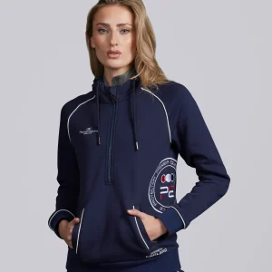 PE Team Quarter Zip Hoodie Navy