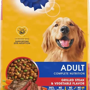 Pedigree Adult Complete Nutrition Grilled Steak and Vegetables Dry Dog Food - 50 lb Bag