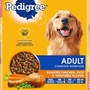 Pedigree Adult Complete Nutrition Roasted Chicken Rice and Vegetables Dry Dog Food - 20.4 lb Bag
