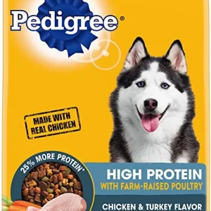 Pedigree Adult High Protein Complete and Balanced Chicken and Turkey Dry Dog Food - 16 lb Bag