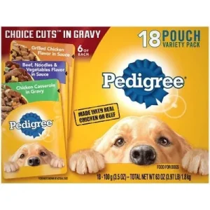 Pedigree Beef Noodle and Grilled Chicken Casserole Multi-Pack Canned Dog Food - 13.2 oz - Case of 18