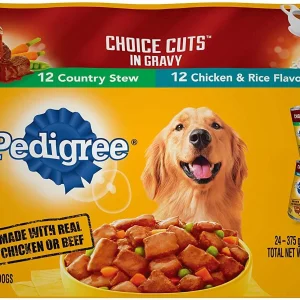 Pedigree Choice Cuts Multi-Pack Chicken and Rice Stew Canned Dog Food - 13.2 oz - Case of 24