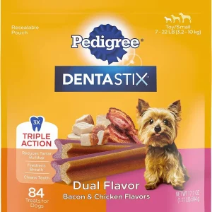 Pedigree Dentastix Dual Flavor Mini Dog Dental Chew Treats - 17.8 oz - 84 Count