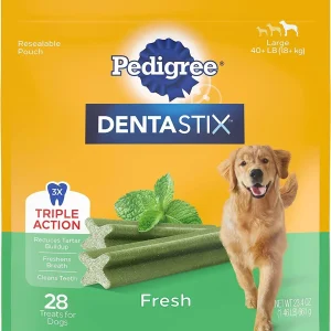 Pedigree Dentastix Fresh Large Dog Dental Chew Treats - 1.46 lb - 28 Count