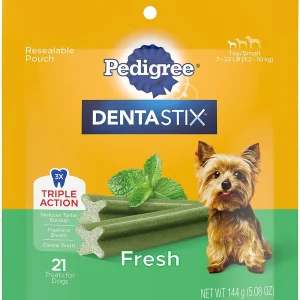 Pedigree Dentastix Fresh Mini Dog Dental Chew Treats - 5 oz - 21 Count