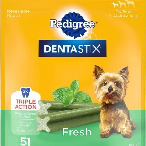 Pedigree Dentastix Fresh Mint Dog Dental Chew Treats - 12.3 oz - 51 Count
