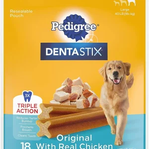 Pedigree Dentastix Large Dog Dental Chew Treats - 15 oz - 18 Count