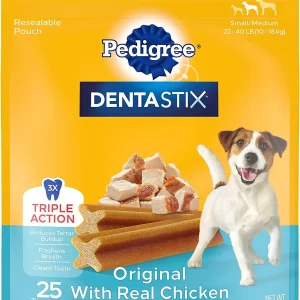 Pedigree Dentastix Sm/Medium Dog Dental Chew Treats - 13.9 oz - 25 Count