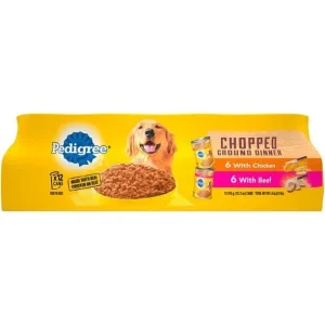 Pedigree Ground Assorted Combo Pack Chk/Beef Canned Dog Food - 13.2 oz - Case of 12