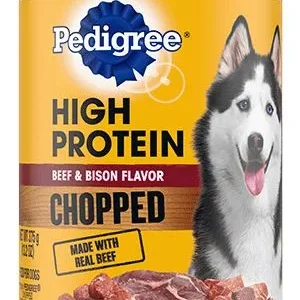 Pedigree High Protein Loaf Beef and Bison Canned Dog Food - 13.2 oz - Case of 12