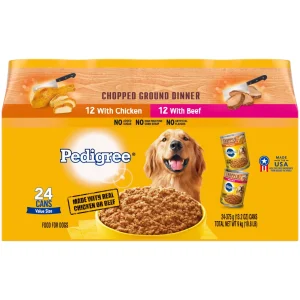 Pedigree High Protein Multi-Pack (CT/BL) Canned Dog Food - 13.2 oz - Case of 24